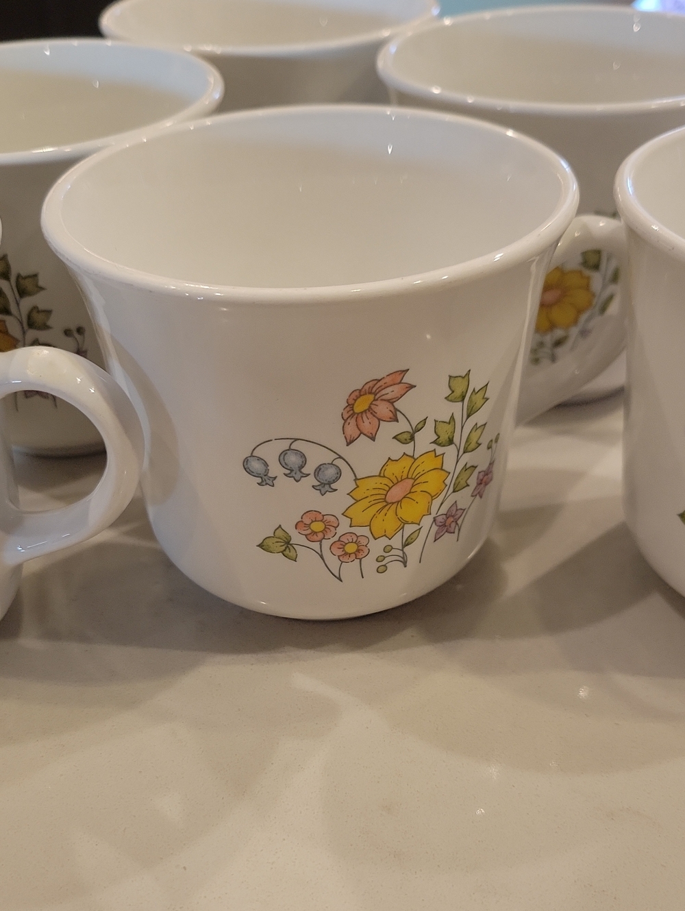 Vintage Corelle Springware Set Of 6 Tea/ Coffee Cups